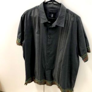 This is a custom embroidered shirt that is one of a kind shirt